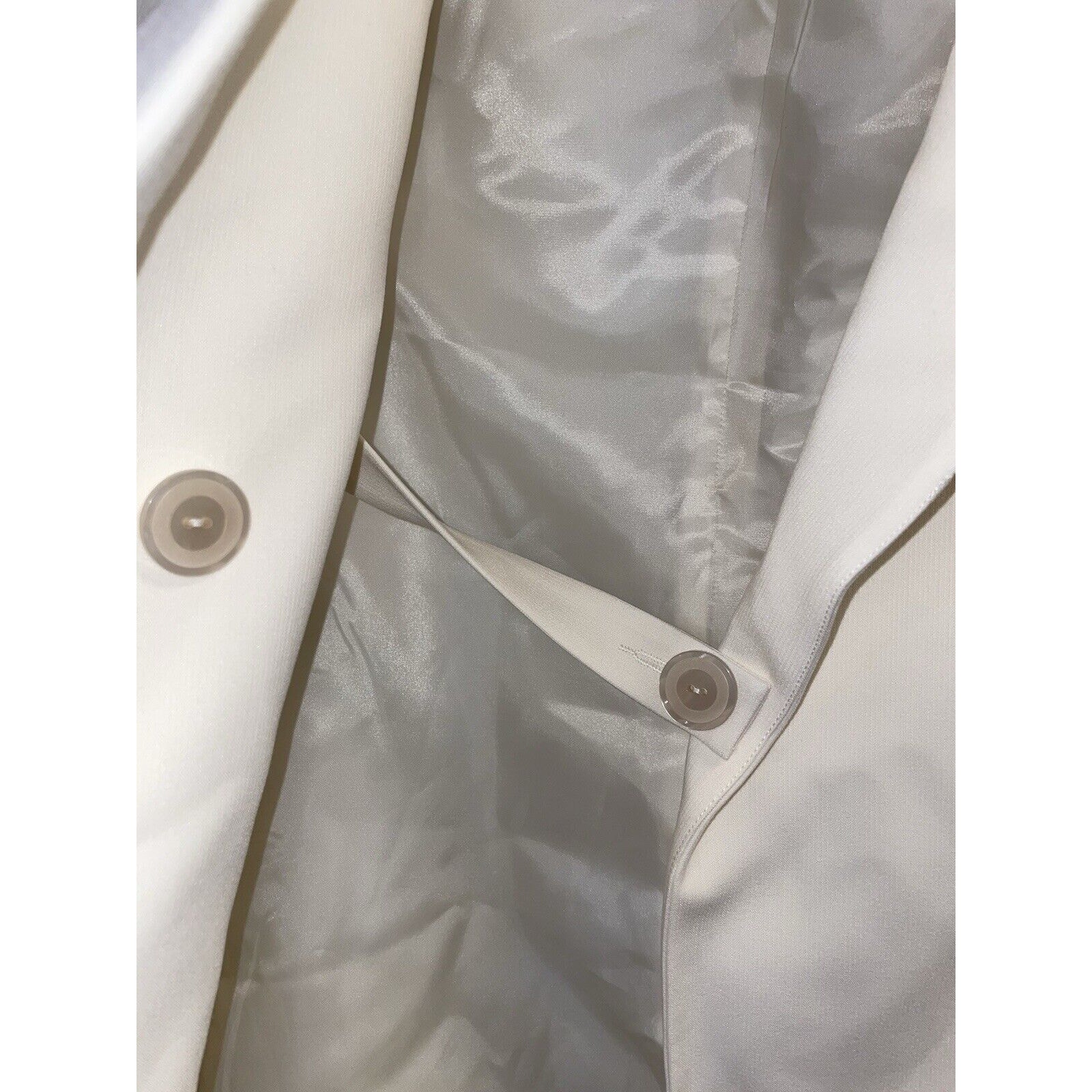 Nwt Mayson The Label Chic Sleeveless Wrap Long Vest Blazer Ivory Size 4 — image 4 of 6